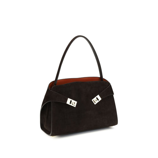 Ferragamo Brown Calf Leather Bos Taurus Shoulder Bag