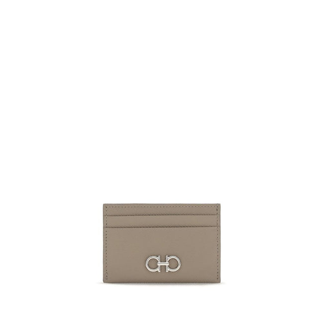 Ferragamo Beige Calf Leather Bos Taurus Wallet