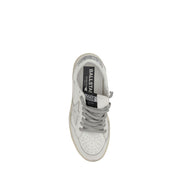 Golden Goose Silver Calf Leather Bos Taurus Low Top Sneakers