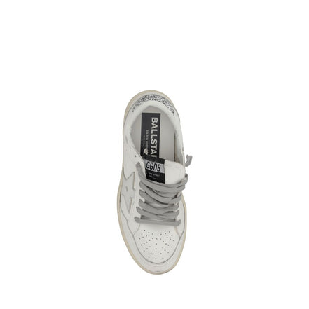 Golden Goose Silver Calf Leather Bos Taurus Low Top Sneakers