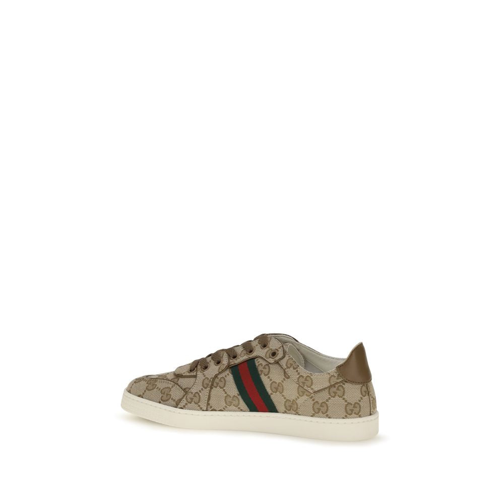Gucci Beige Polyester Athletic Sneakers