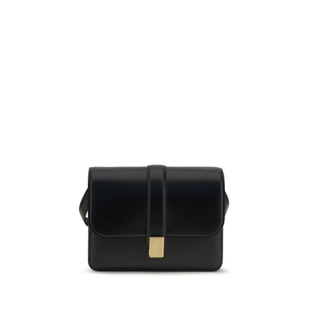 Khaite Black Calf Leather Bos Taurus Shoulder Bag