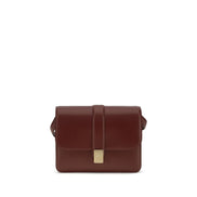 Khaite Bordeaux Calf Leather Bos Taurus Shoulder Bag