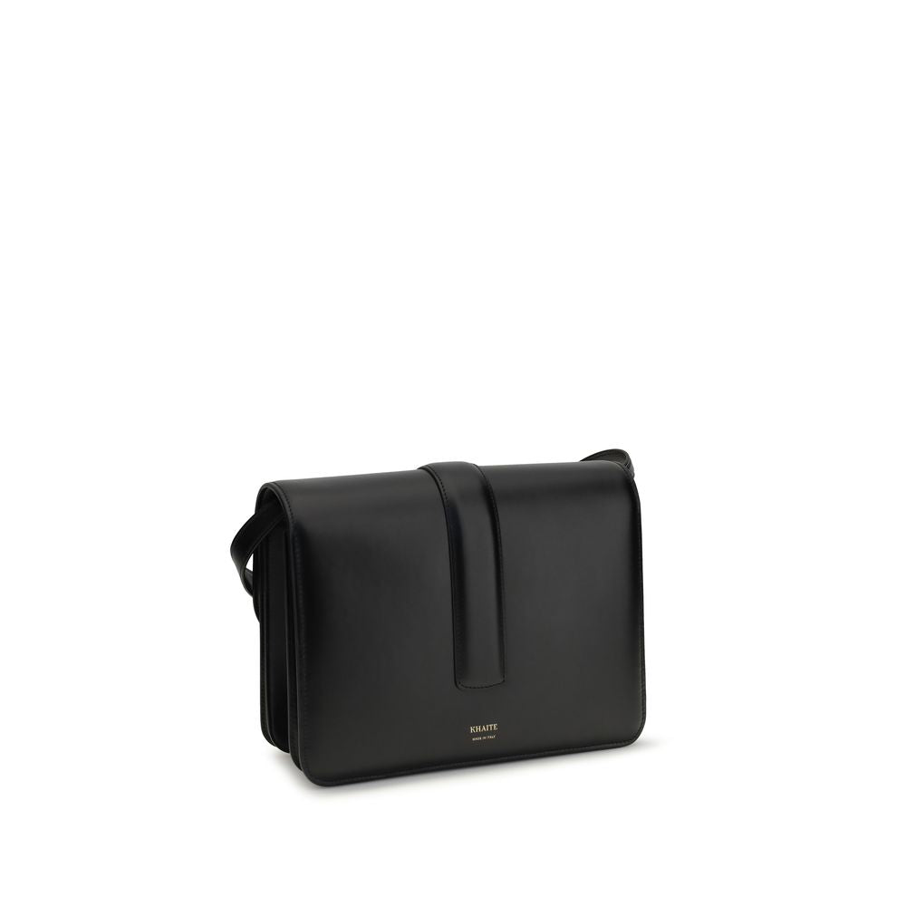 Khaite Black Calf Leather Bos Taurus Shoulder Bag
