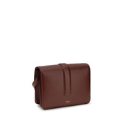 Khaite Bordeaux Calf Leather Bos Taurus Shoulder Bag