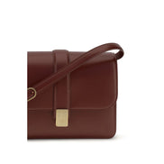 Khaite Bordeaux Calf Leather Bos Taurus Shoulder Bag