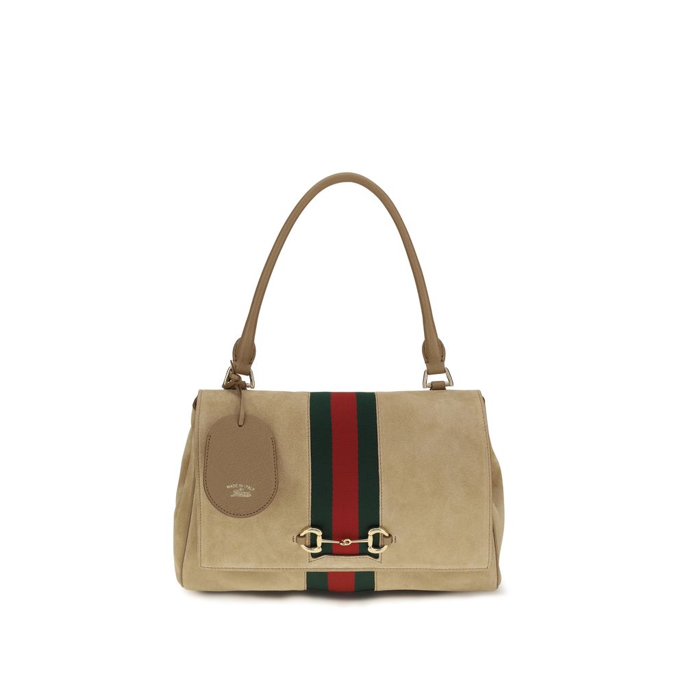 Gucci Μπεζ Τσάντα Χειρός από Δέρμα Μοσχαριού Bos Taurus  