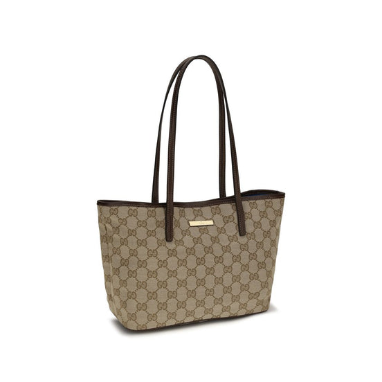 Μπεζ τσάντα χειρός Gucci από πολυεστέρα