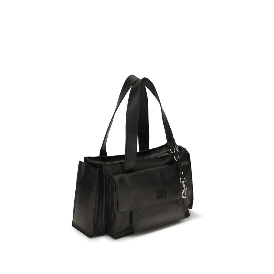 Miu Miu Brown Calf Leather Bos Taurus Shoulder Bag