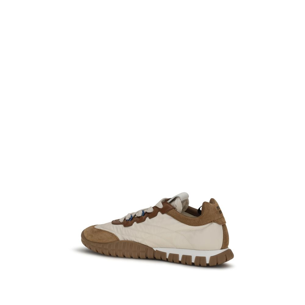 Μπεζ αθλητικά sneakers από πολυαμίδιο Miu Miu