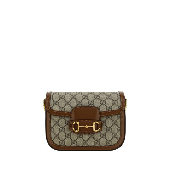 Τσάντα Gucci καφέ από πολυαιθυλένιο  