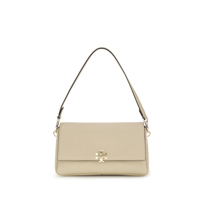 Tory Burch Beige Calf Leather Bos Taurus Shoulder Bag
