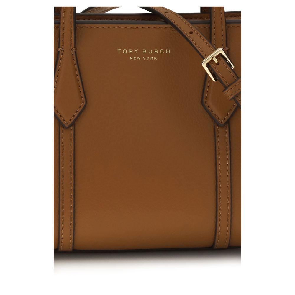 Tory Burch Brown Calf Leather Bos Taurus Shoulder Bag