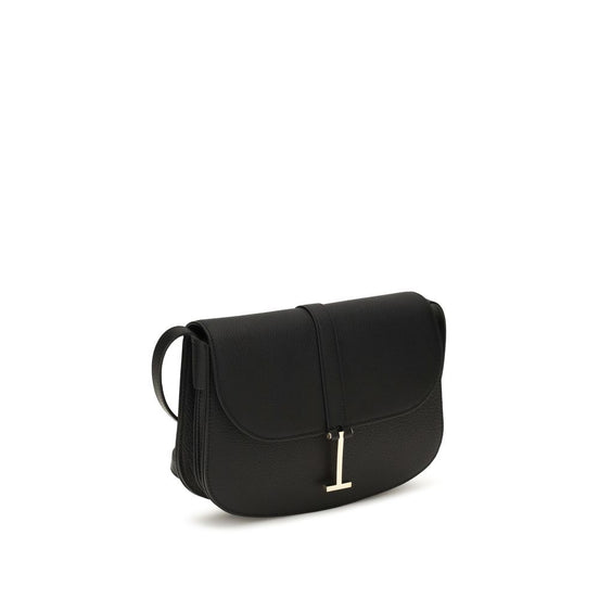Tom Ford Black Calf Leather Bos Taurus Shoulder Bag