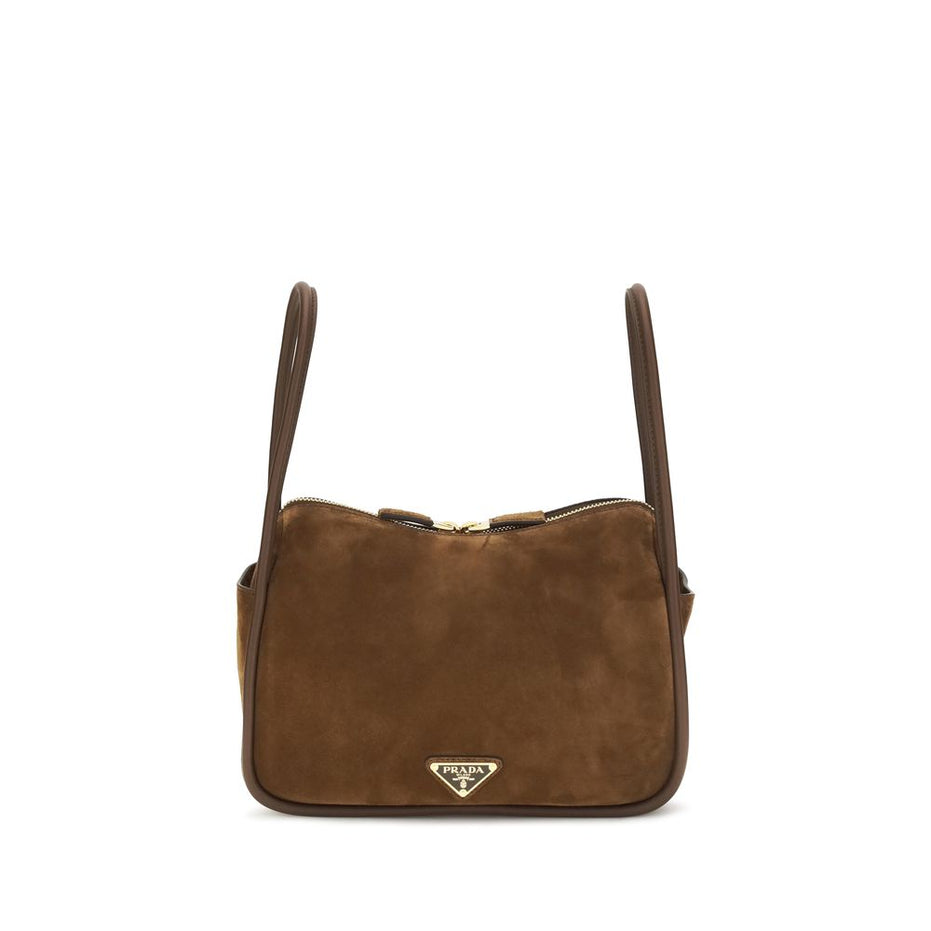 Prada Brown Calf Leather Bos Taurus Handbag