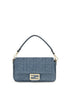 Fendi Blue Raffia Shoulder Bag