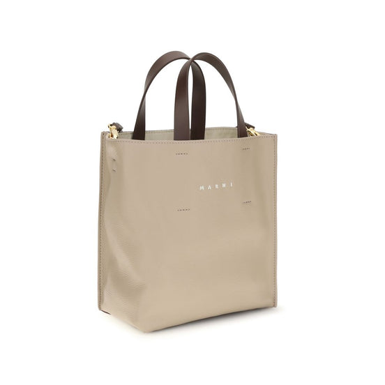 Marni Beige Calf Leather Bos Taurus Handbag