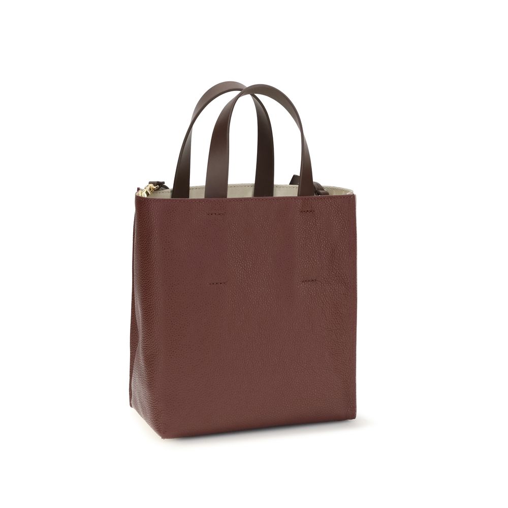 Marni Beige Calf Leather Bos Taurus Handbag