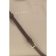 Marni Beige Calf Leather Bos Taurus Shoulder Bag