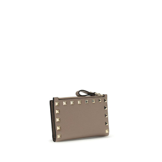 Valentino Garavani Beige Calf Leather Bos Taurus Wallet