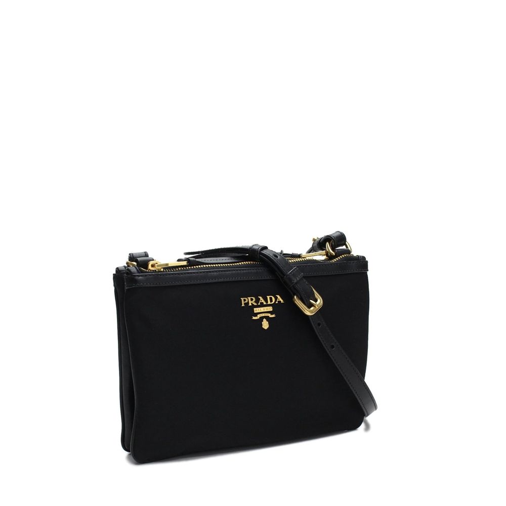 Prada Μαύρη Τσάντα Χιαστί από Νάιλον