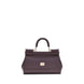 Dolce & Gabbana Purple Calf Leather Bos Taurus Handbag