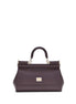 Dolce & Gabbana Purple Calf Leather Bos Taurus Handbag