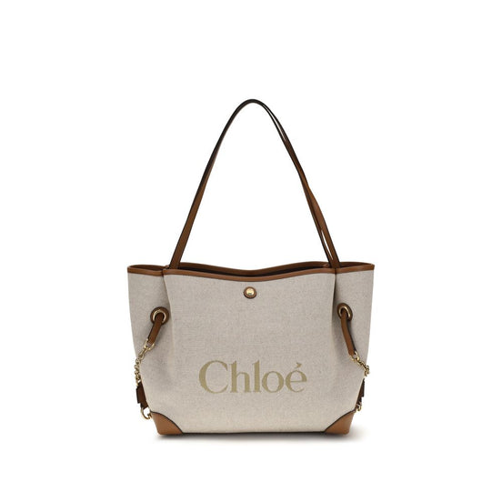 Chloé Μπεζ Τσάντα Ώμου από Βαμβάκι