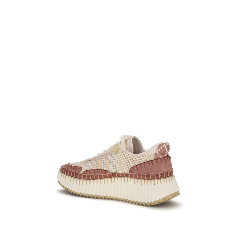 Chloé Beige Nylon Chunky Sneakers