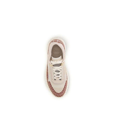 Chloé Beige Nylon Chunky Sneakers