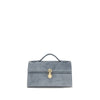 Savette Blue Calf Leather Bos Taurus Handbag