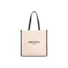 Jimmy Choo Beige Canvas Tote Bag