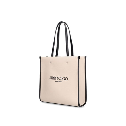 Μπεζ Τσάντα Tote Jimmy Choo από Καμβά