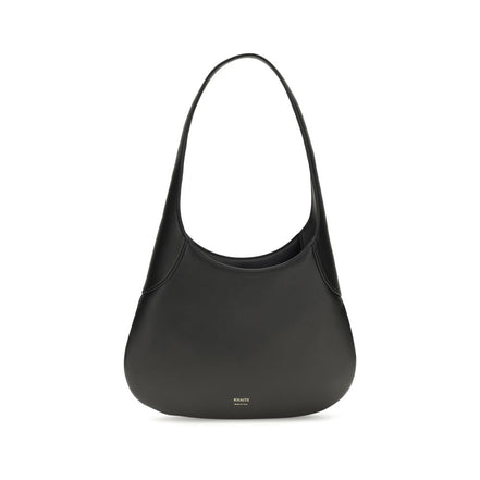 Khaite Black Calf Leather Bos Taurus Shoulder Bag