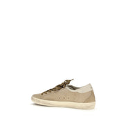 Golden Goose Beige Calf Leather Bos Taurus Low Top Sneakers