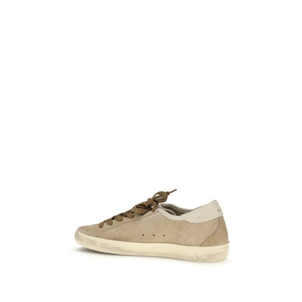 Golden Goose Beige Calf Leather Bos Taurus Low Top Sneakers