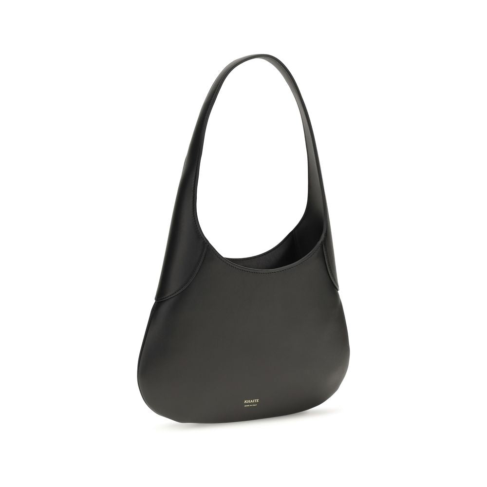 Khaite Black Calf Leather Bos Taurus Shoulder Bag