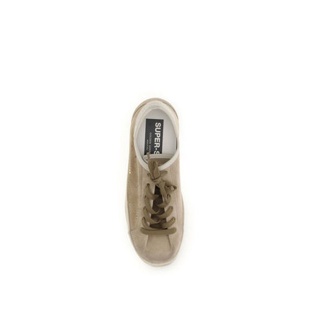 Golden Goose Beige Calf Leather Bos Taurus Low Top Sneakers