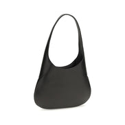 Khaite Black Calf Leather Bos Taurus Shoulder Bag