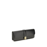 Khaite Black Calf Leather Bos Taurus Clutch Bag