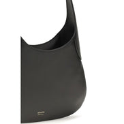 Khaite Black Calf Leather Bos Taurus Shoulder Bag