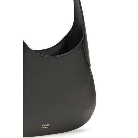 Khaite Black Calf Leather Bos Taurus Shoulder Bag