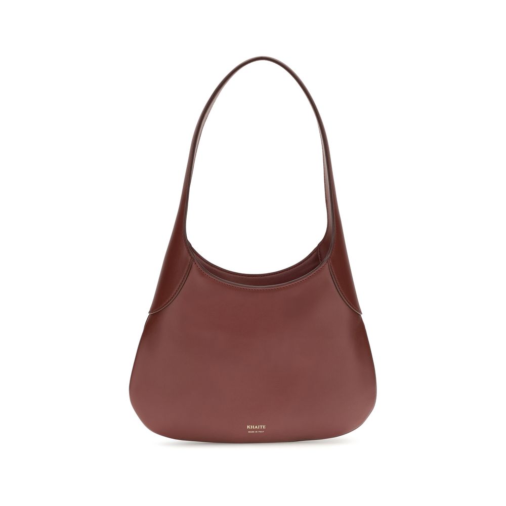 Khaite Bordeaux Calf Leather Bos Taurus Shoulder Bag