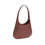 Khaite Bordeaux Calf Leather Bos Taurus Shoulder Bag