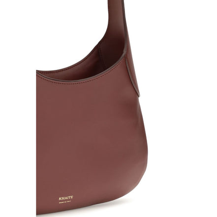 Khaite Bordeaux Calf Leather Bos Taurus Shoulder Bag
