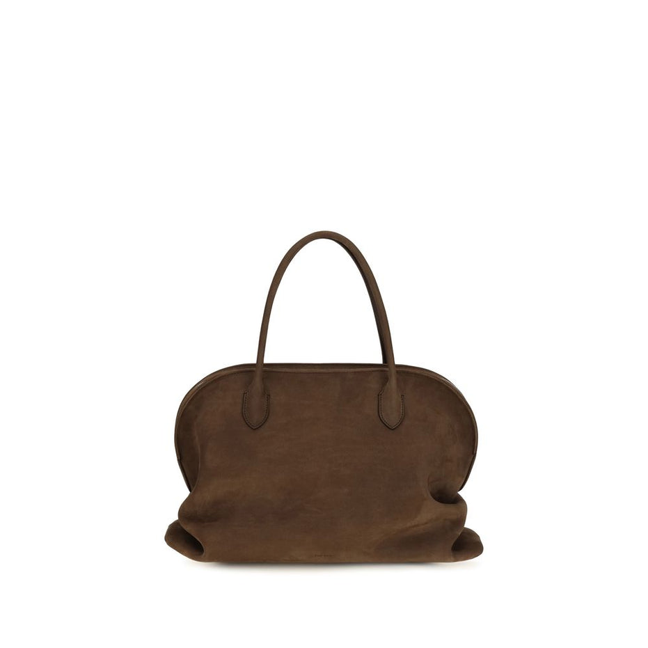 The Row Brown Calf Leather Bos Taurus Handbag