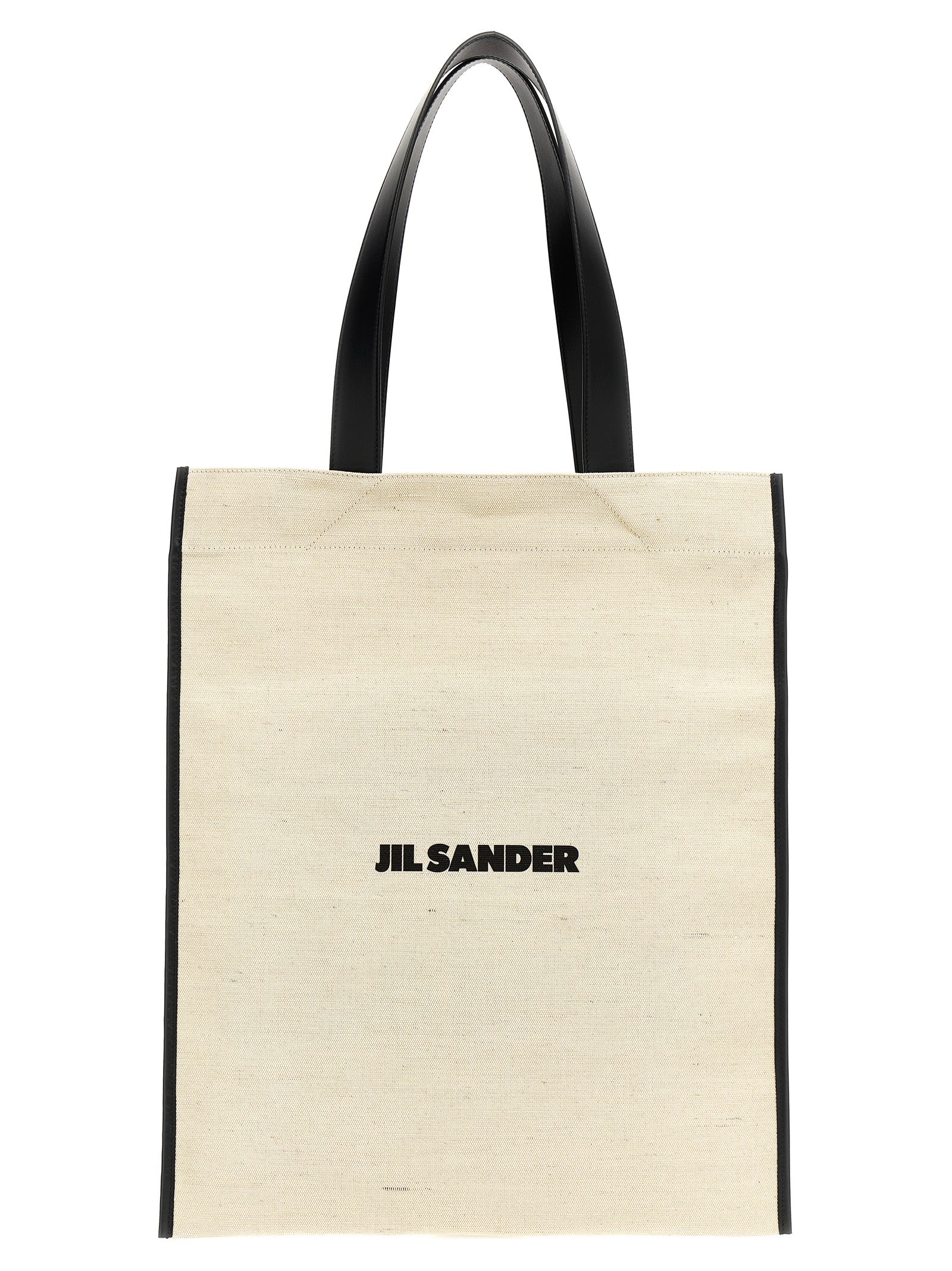 Τσάντα tote Jil Sander δίχρωμη από τζούτ  