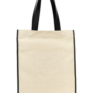 Τσάντα tote Jil Sander δίχρωμη από τζούτ  
