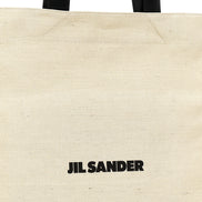 Τσάντα tote Jil Sander δίχρωμη από τζούτ  