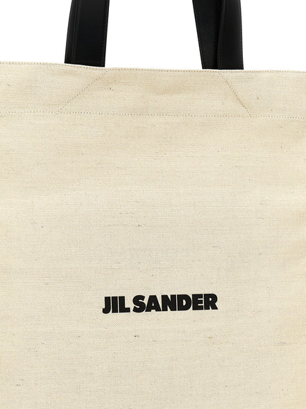 Τσάντα tote Jil Sander δίχρωμη από τζούτ  